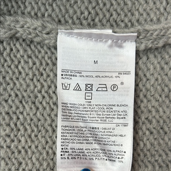 Banana Republic Wool Alpaca Blend Gray Women's Longline Cardigan, Size M - Picture 12 of 12